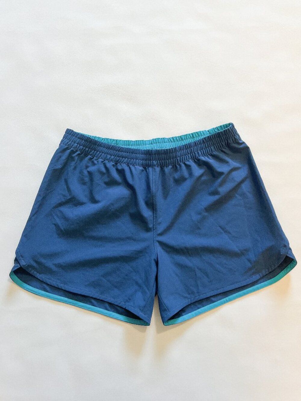 Blue Athletic Swim Shorts size M Women’s Elastic Waist Pocket Bass Pro Shops